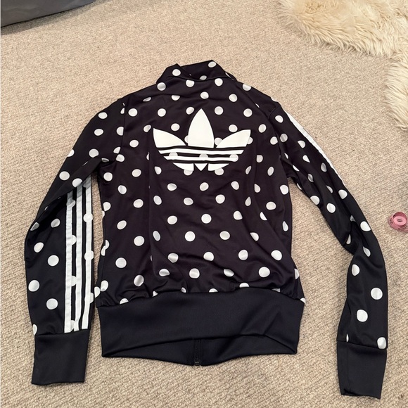 Adidas originals polka dot track suit set black & white jacket & pants women’s S - Picture 10 of 14